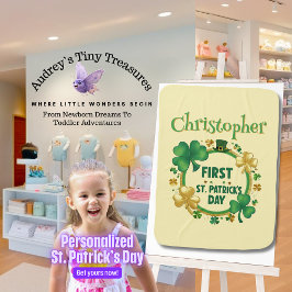 Persoonlijke baby's 1e St. Patrick's Day deken Inbakerdoek