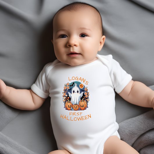 Persoonlijke baby's eerste Halloween leuk en op ma Romper