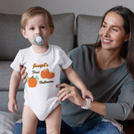 Persoonlijke Baby's Eerste Halloween Pompoen Romper