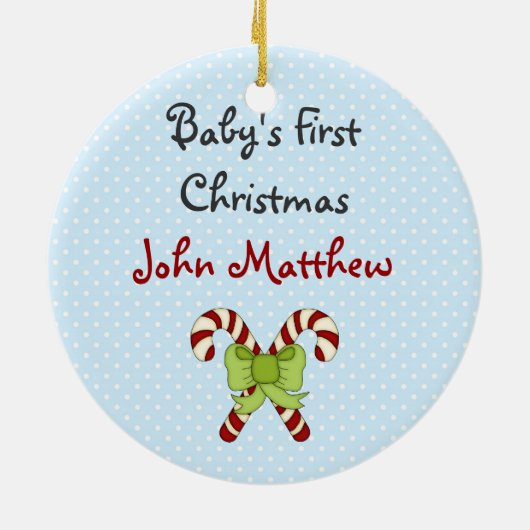 Persoonlijke baby's eerste kerstcadeauhond keramisch ornament (Achterkant)