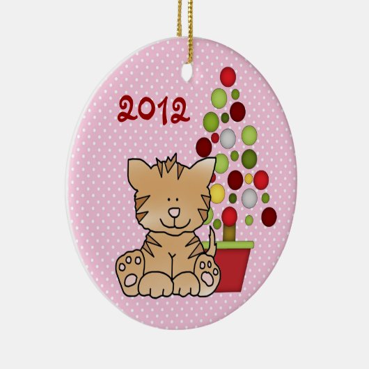 Persoonlijke baby's eerste kerstcadeautjes keramisch ornament (Rechts)