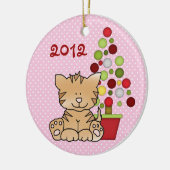 Persoonlijke baby's eerste kerstcadeautjes keramisch ornament (Links)