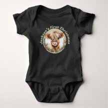 Persoonlijke "Baby's Eerste Kerstmis" Baby Hooglan