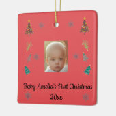 Persoonlijke Baby's Eerste Kerstmis Ornament (Links)