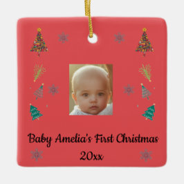 Persoonlijke Baby's Eerste Kerstmis Ornament