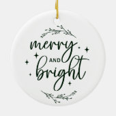 Persoonlijke Baby's Eerste Kerstmis, Wit Keramisch Ornament (Achterkant)