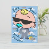 Persoonlijke babyshower-feestuitnodigingen kaart (Staand voorkant)