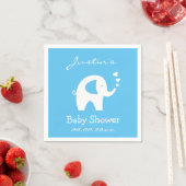 Persoonlijke babyshower servetten met olifant (Insitu)