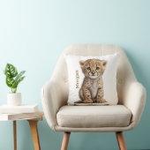 Persoonlijke babysjabloon luipaard nursery decorat kussen (Stoel)