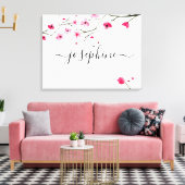 Persoonlijke babyslaapkamer naam Kersenbloesem kun Canvas Afdruk (Insitu (Woonkamer))