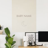 Persoonlijke babysnaam kinderkamerposter | Minimaa Poster (Thuiskantoor)