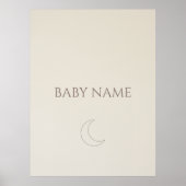 Persoonlijke babysnaam kinderkamerposter | Minimaa Poster (Voorkant)