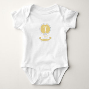 Persoonlijke babysouvenirs met monogram romper