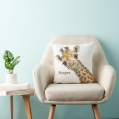 Persoonlijke babyspeelgoed-giraffe-nurserydecorati kussen (Stoel)