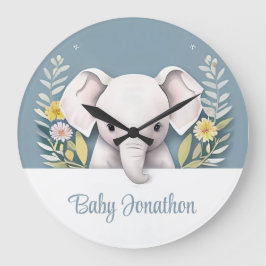 Persoonlijke babyspeelgoed olifant kinderkamer kun grote klok