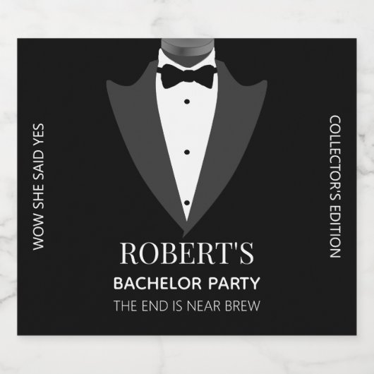Persoonlijke Bachelor Party Bier Etiket (Enkel label)