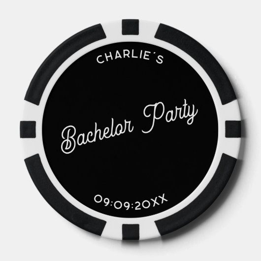 Persoonlijke Bachelor Party Poker Chips (Voorkant)