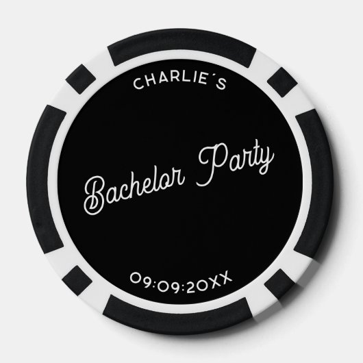 Persoonlijke Bachelor Party Poker Chips (Achterkant)