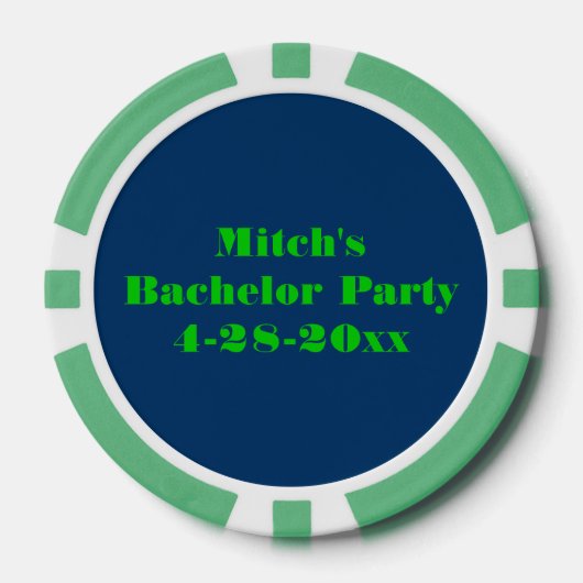 Persoonlijke Bachelor Party Pokerchips (Voorkant)