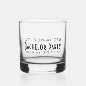 Persoonlijke Bachelor Party Whisky Glas (Voorkant)