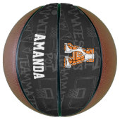Persoonlijke bachelorbasketball Letter A Basketbal (Verticaal)