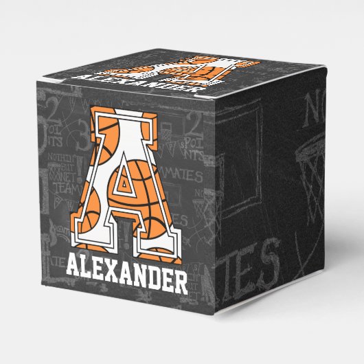 Persoonlijke bachelorbasketball Letter A Bedankdoosjes (Voorkant Zijde)