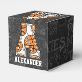 Persoonlijke bachelorbasketball Letter A Bedankdoosjes (Achterkant)