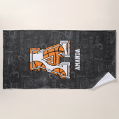 Persoonlijke bachelorbasketball Letter A Strandlaken (Voorkant)