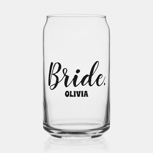 Persoonlijke Bachelorette Bride Blikvorm Glas (Voorkant)