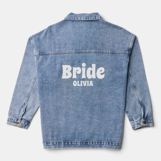 Persoonlijke Bachelorette Bride Denim Jacket (Achterkant)
