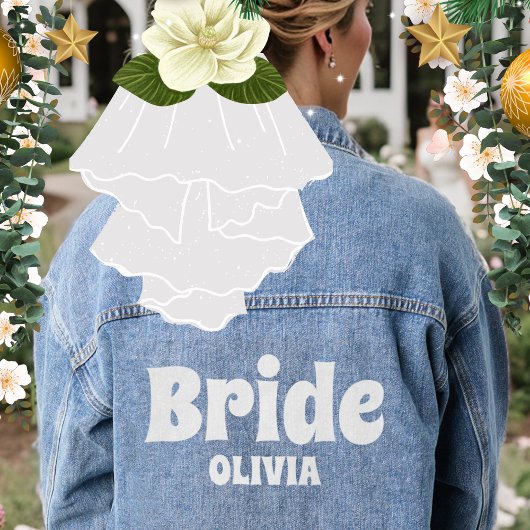 Persoonlijke Bachelorette Bride Denim Jacket