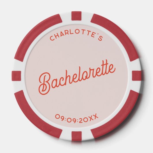 Persoonlijke Bachelorette Party Poker Chips (Voorkant)