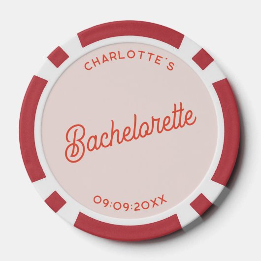 Persoonlijke Bachelorette Party Poker Chips (Achterkant)