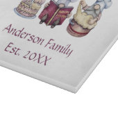 Persoonlijke back-elfjes cadeau voor koppel snijplank (Hoek)