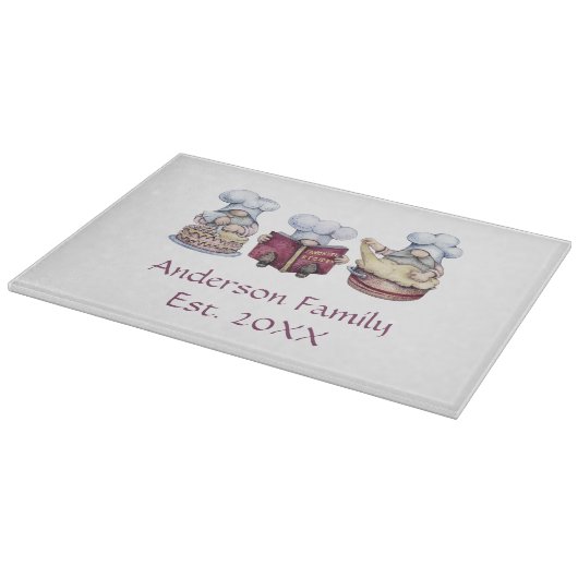 Persoonlijke back-elfjes cadeau voor koppel snijplank (Hoek)