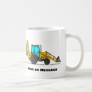 Persoonlijke backhoe-beker, geschenk voor excavato koffiemok