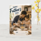 Persoonlijke backkaart voor Vaderdag Kaart (Gele Bloem)