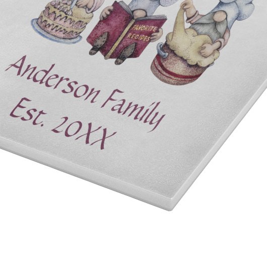 Persoonlijke Backkabouters Cadeau voor Koppel  Snijplank (Hoek)