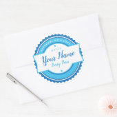 Persoonlijke backlabel ronde sticker (Envelop)