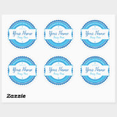 Persoonlijke backlabel ronde sticker (Vel)