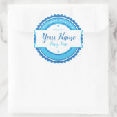 Persoonlijke backlabel ronde sticker (Tas)