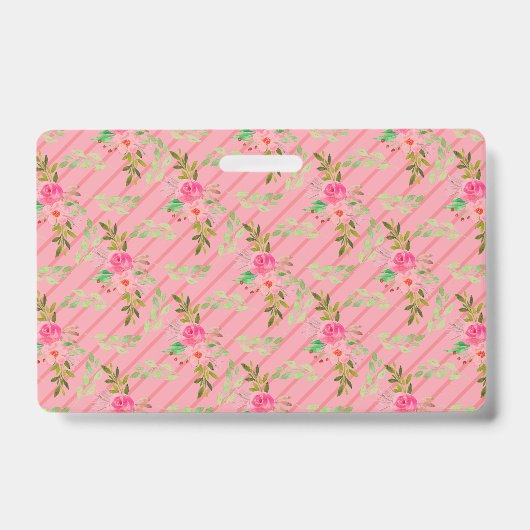 Persoonlijke Badge met Bloemen en Bladeren (Voorzijde)