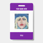 Persoonlijke badge Uw foto of Logo Naam Info (Achterkant)