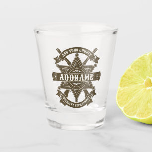 Persoonlijke Badge van de Plaatsvervangend Sheriff Shot Glas