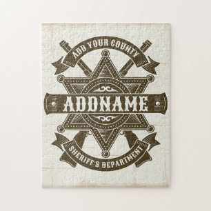 Persoonlijke badge van hulpsheriff in het Wilde We Legpuzzel