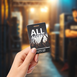 Persoonlijke badge voor toegang tot alle concerten