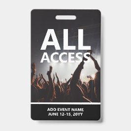 Persoonlijke badge voor toegang tot alle concerten