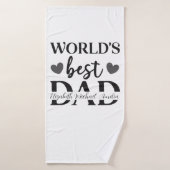 Persoonlijke Badhanddoek 'Beste Papa Ter Wereld' (Badhanddoek)