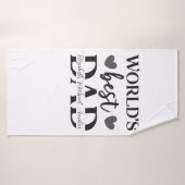 Persoonlijke Badhanddoek 'Beste Papa Ter Wereld' (Badhanddoek)