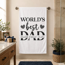 Persoonlijke Badhanddoek 'Beste Papa Ter Wereld'